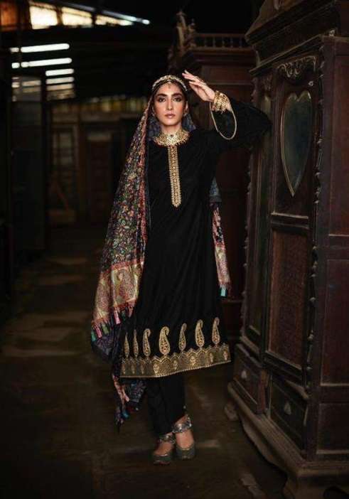 Mumtaz Arts Kanikar Velvet Vol 2 NX Velvet Embroidery Salwar Suits