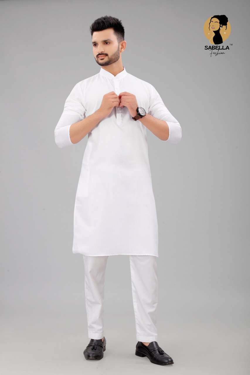  white color Buy designer Kurta Pajama for Men collection 