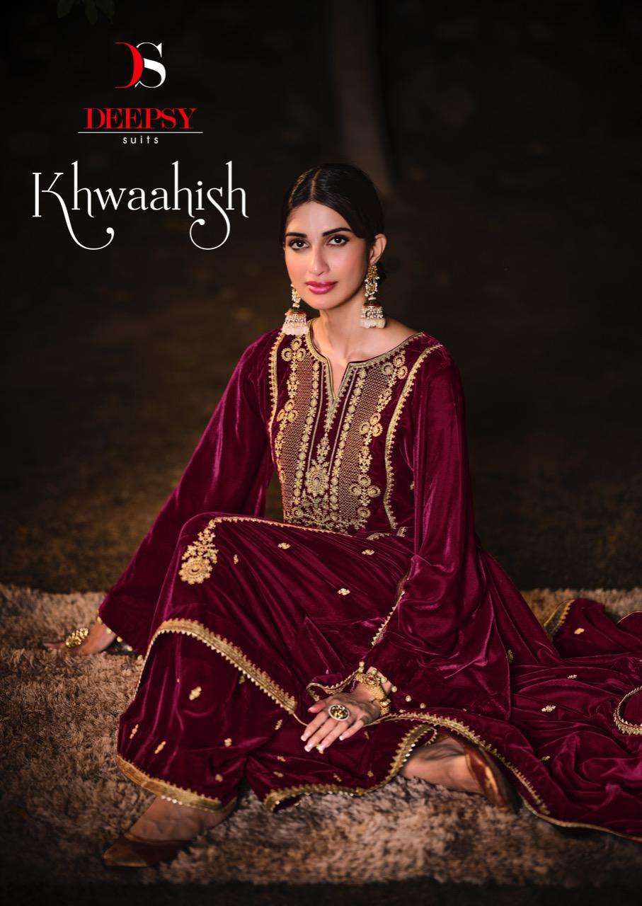 Deepsy Khwaahish Winter  Velvet Pakistani Salwar suits catalog 