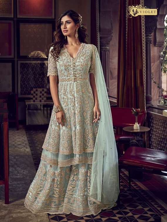 Sky 6604 Designer Wedding Wear Salwar Suits Buy Women`S Gowns Party Gowns Online