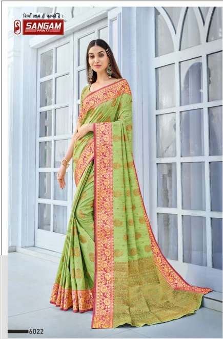 Sangam Pranavi Silk Festive Wear Handloom Cotton Sarees Catalog