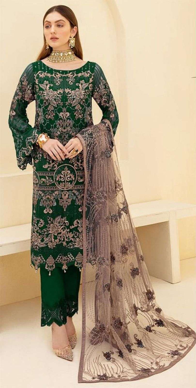 SIMRA 24 A TO D FOX GEORGETTE HEAVY EMBROIDERED Salwar Kameez Wholesale INDIA