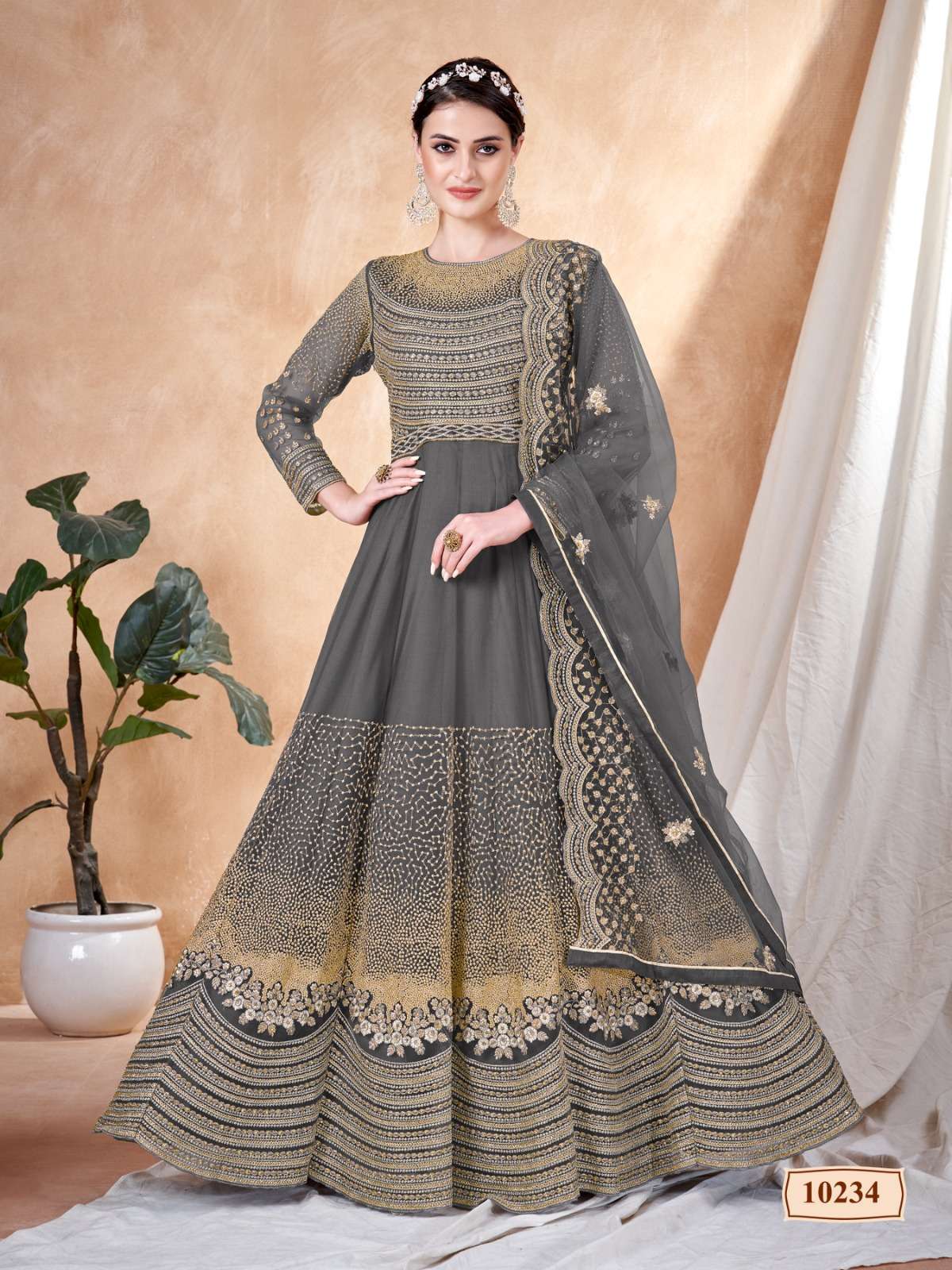 Anjubaa Vol 23 Fancy Designer Net Gown Wholesaler in INDIA
