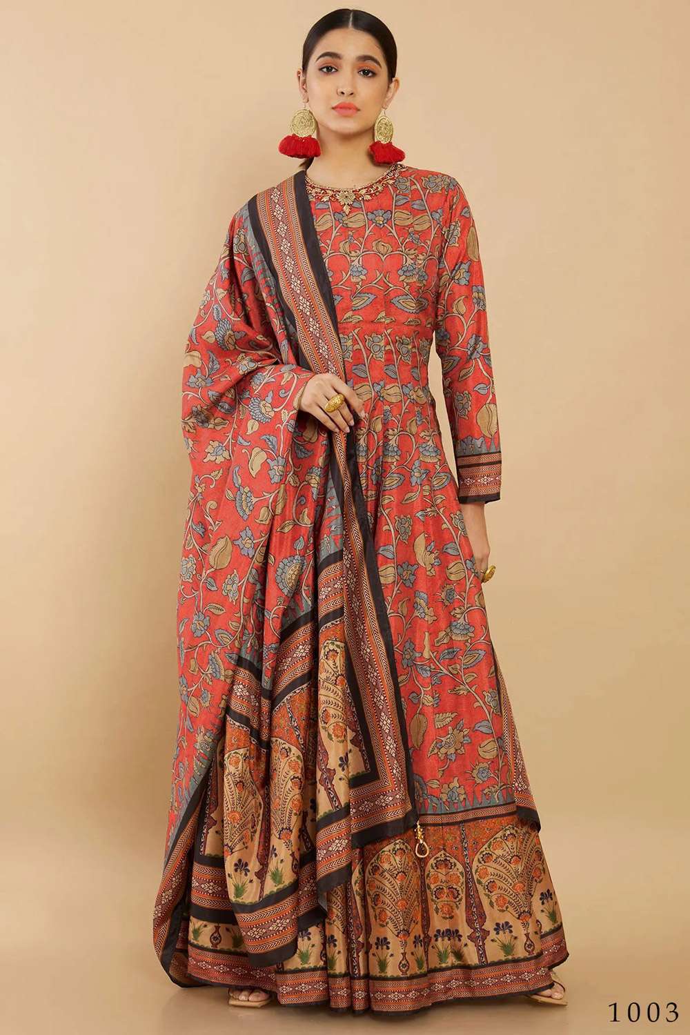 Kalishta 1001 To 1004 Stylish Flaired Gown Wholesale catalog market in INDIA