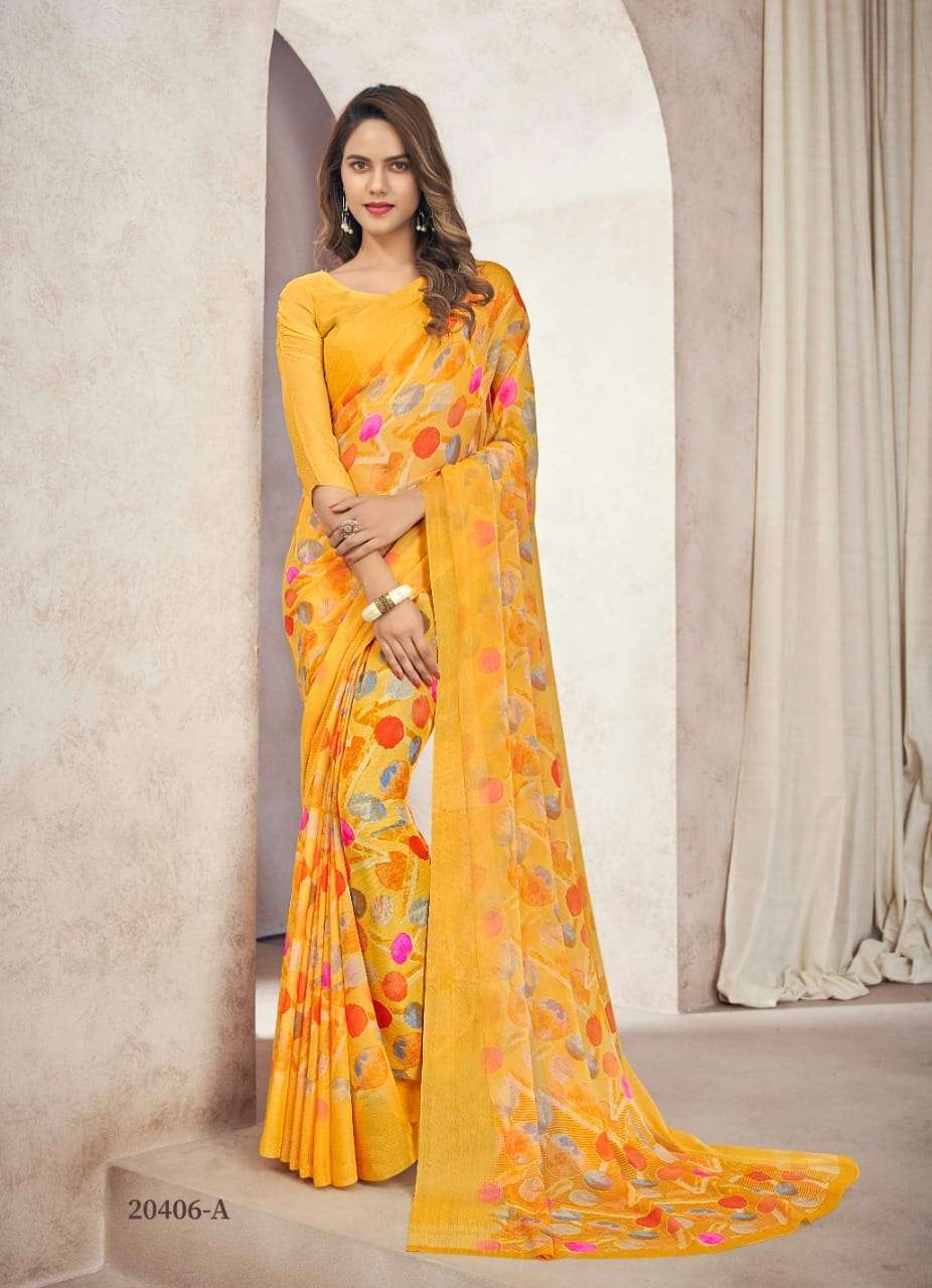 Ruchi Star Chiffon 88 Casual Wear Saree Wholesale market in INDIA