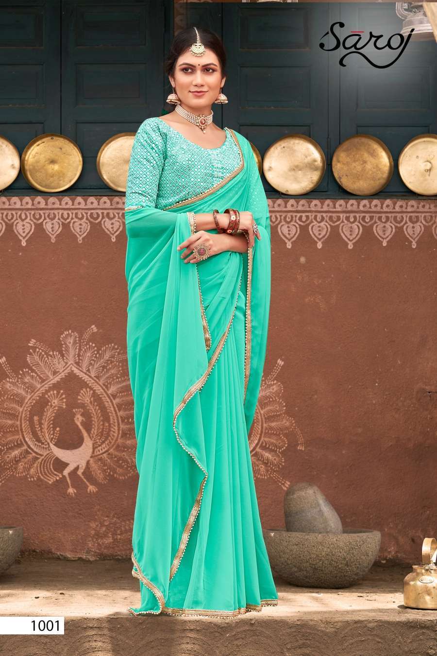 Saroj Femina Designer Georgette Saree Wholesale saree india