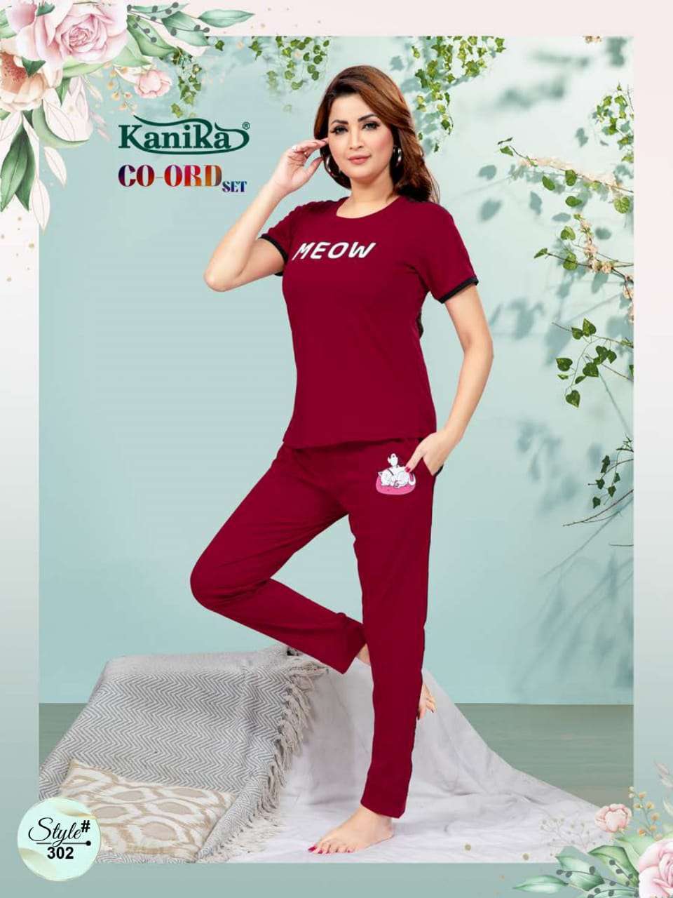 Kanika Co Ord Set 301 To 308 Night Suits Wholesaler of Night Suits in SURAT