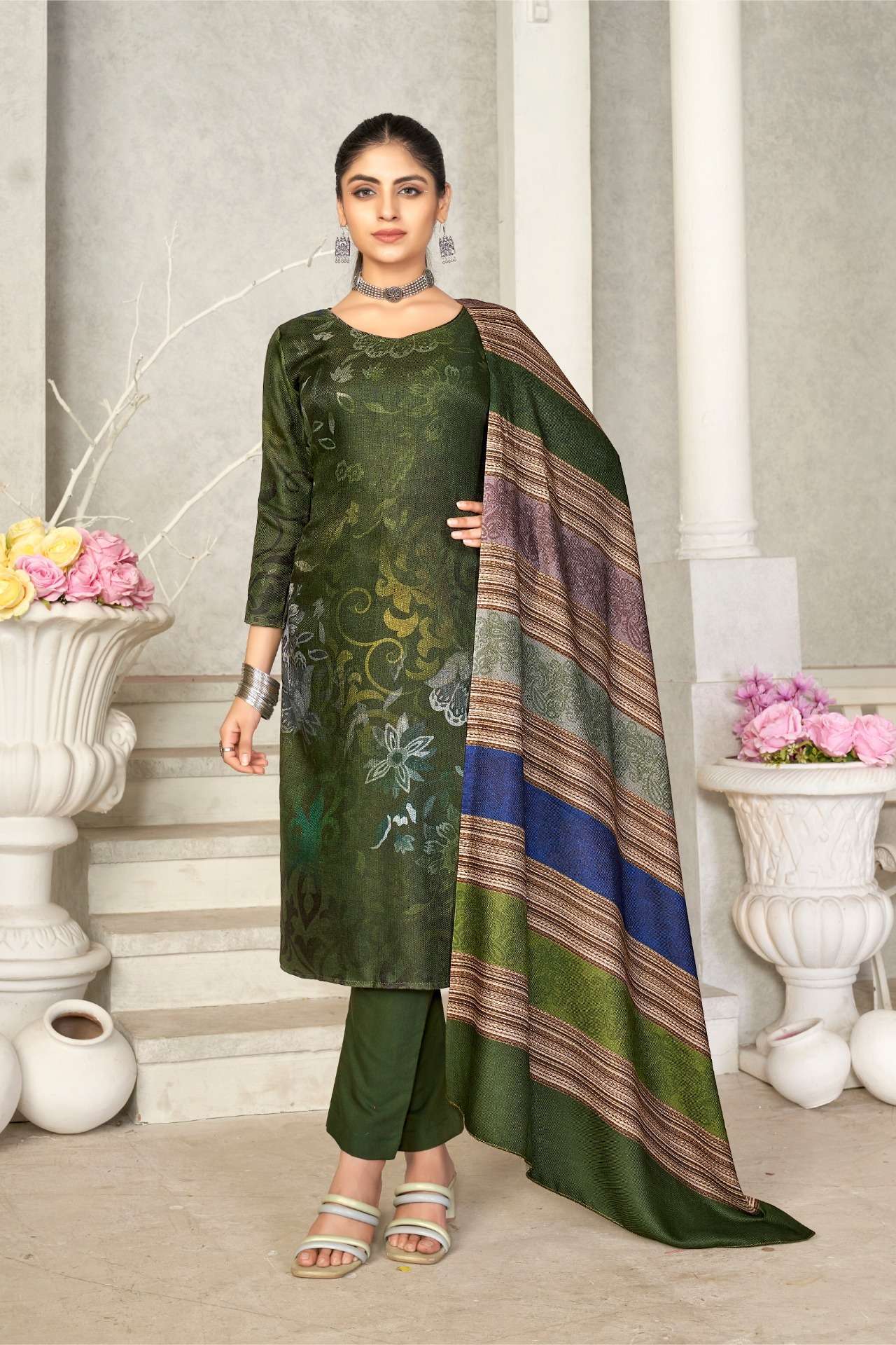 Bipson Decent Safari 2394 Viscose Digital Printed Dress Material Wholesaler in India