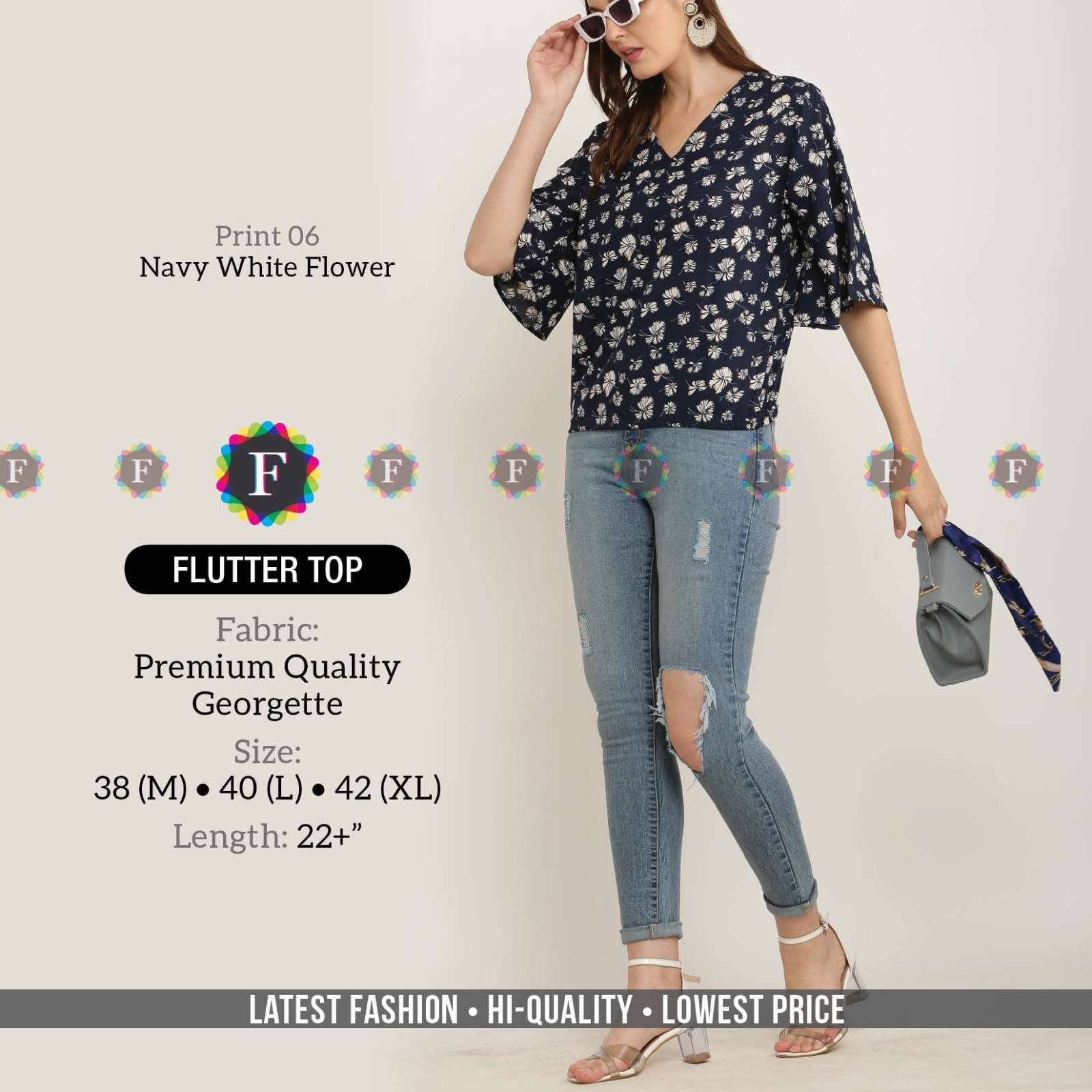 Flutter Top Premium Soft Georgette Western Wear Wholesale Western wear in Surat