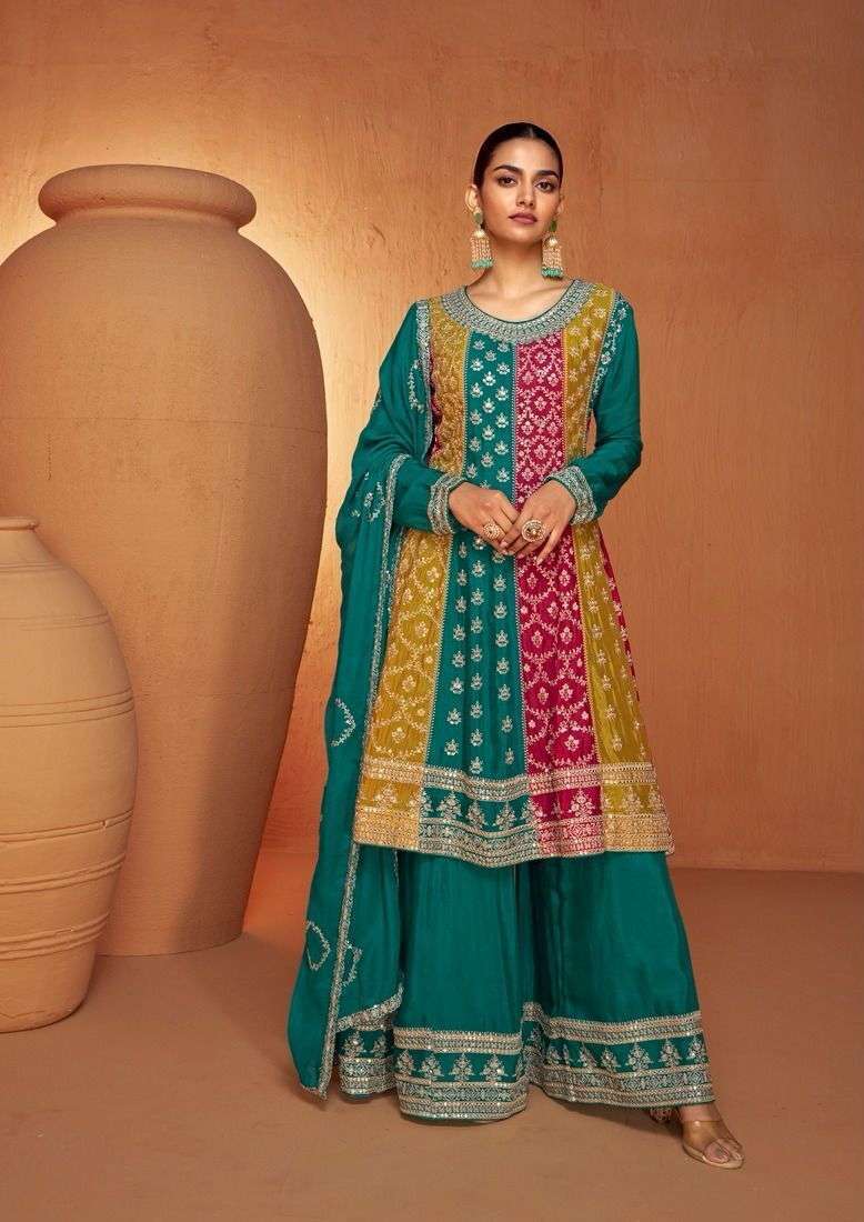 Gulkayra Designer Ruhi Real Chinnon Designer Salwar Suit Wholesaler of india