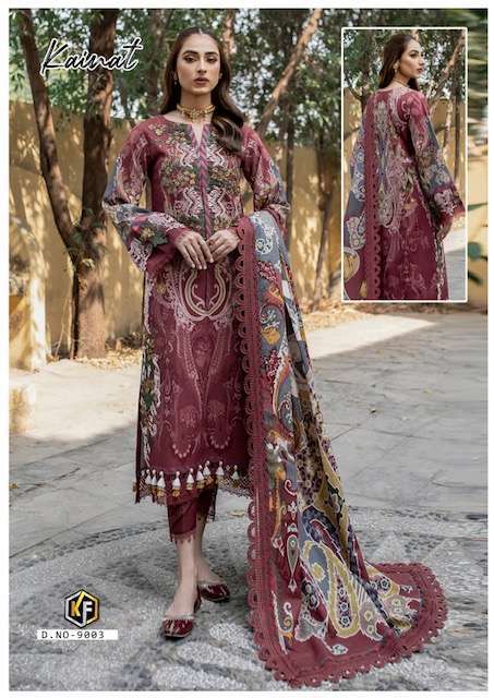Keval Kainat Vol 9 Luxury Lawn Cotton Printed Karachi Dress Material Wholesaler in Surat