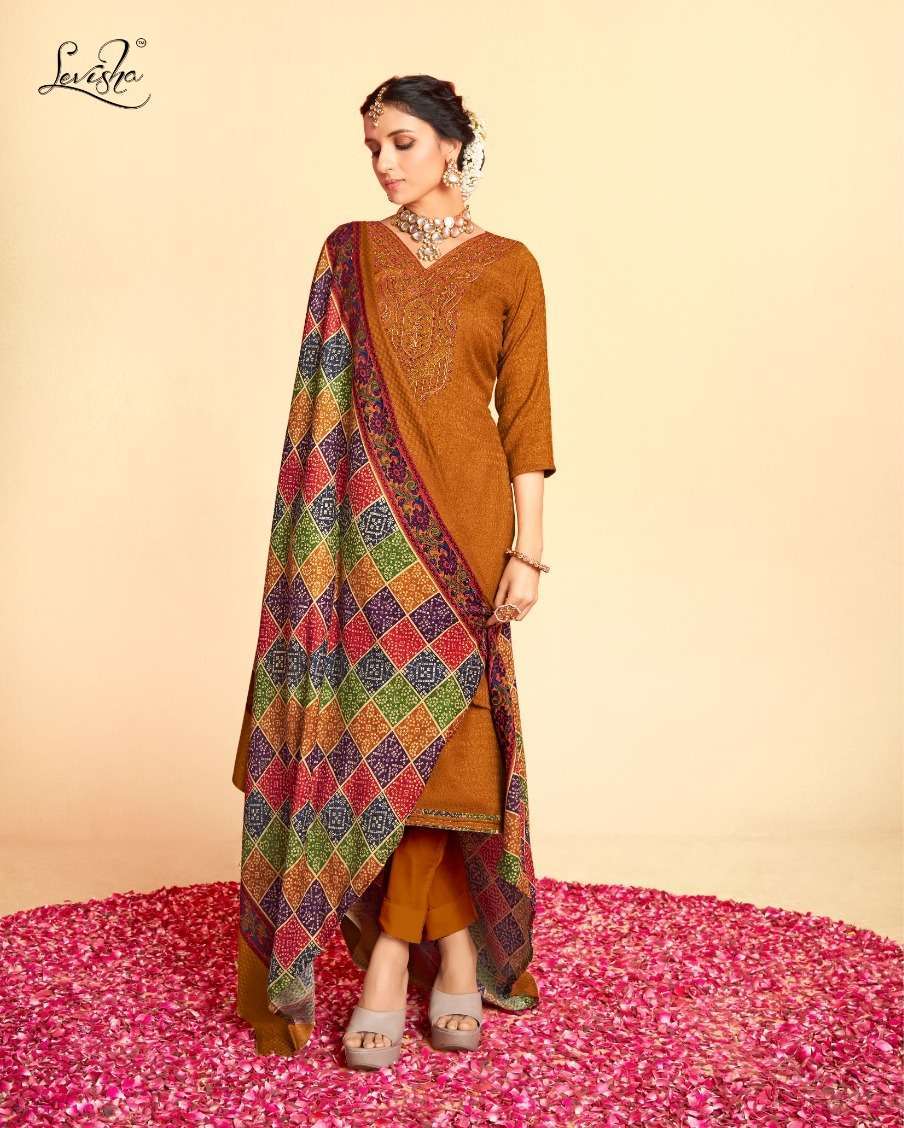 Levisha Nigar Pure Pashmina Pakistani Suits Wholesaler of Salwar Kameez India