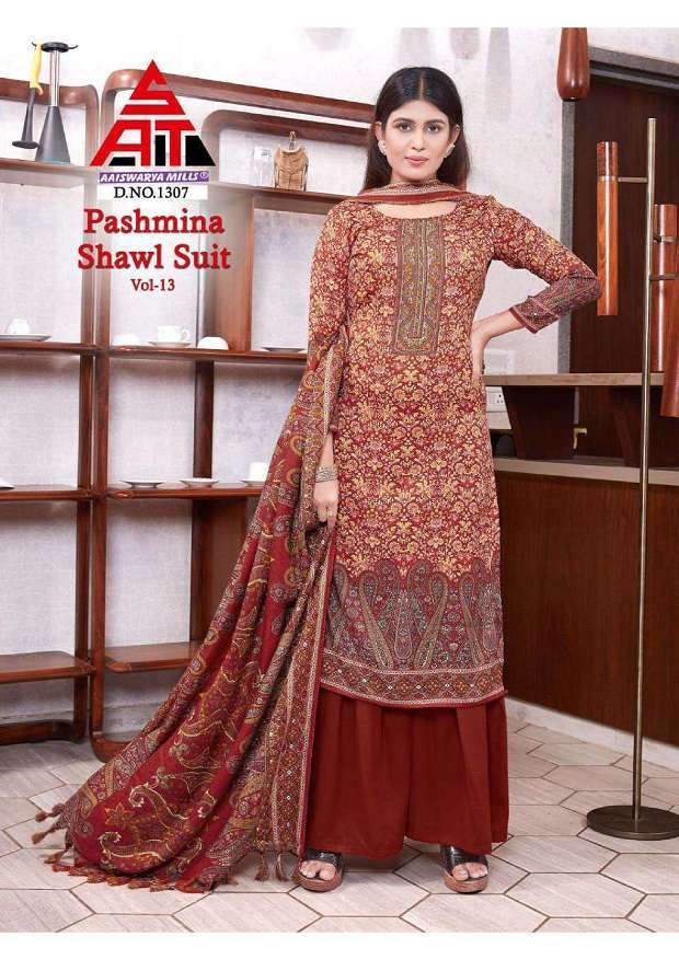 Sat Pashmina Vol-13 – Dress Material - Wholesale Dress material market in India