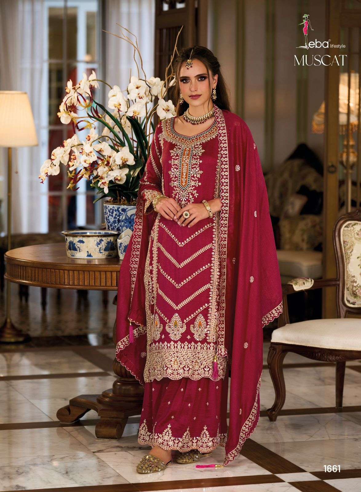 Eba Muscat Premium Silk Designer Salwar Kameez Wholesaler in Surat