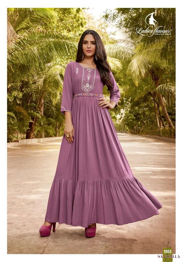 Ladies Flavour Sangrilla -Readymade Dress -Wholesale Kurti Price India