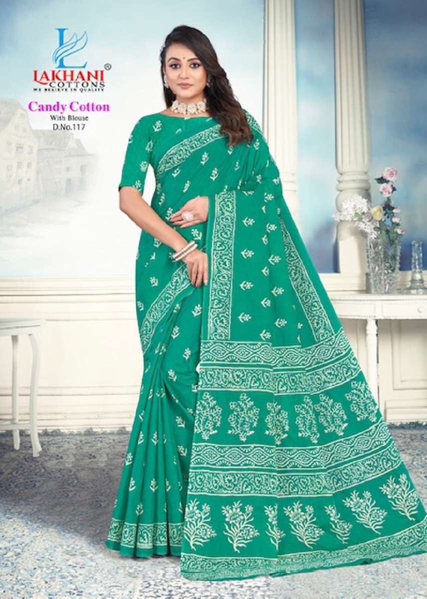 Lakhani Candy Cotton Saree -Wholesale manufacturers of sarees surat