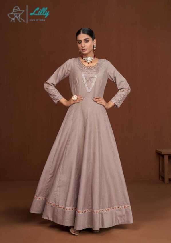 Lilly AMORINA VOL-7 Gown Kurti Wholesale Kurti manufacturers India