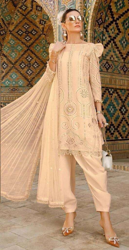 Ramsha R 584 Cambric Embroidered Pakistani Suits Wholesaler India