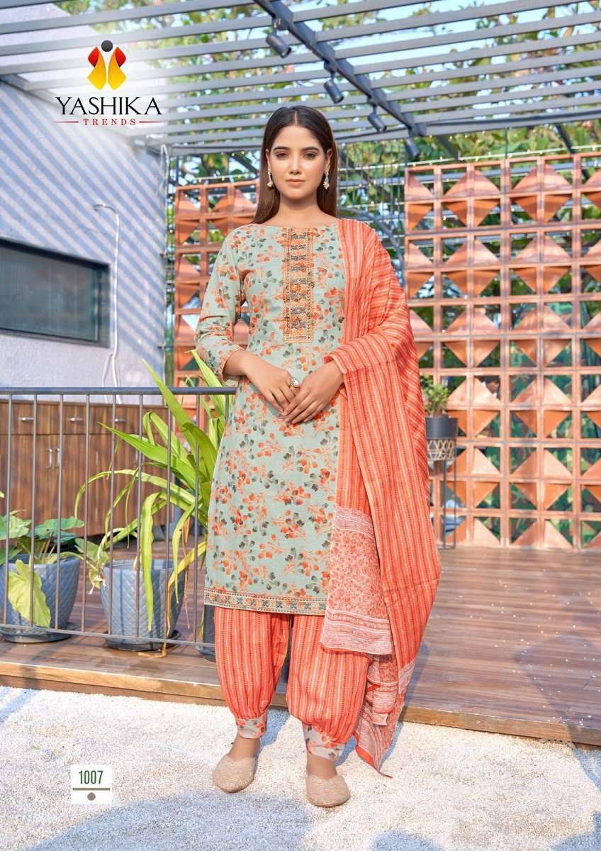 Yashika Guzarish Cotton Printed Dress Material Wholesale Dress material India