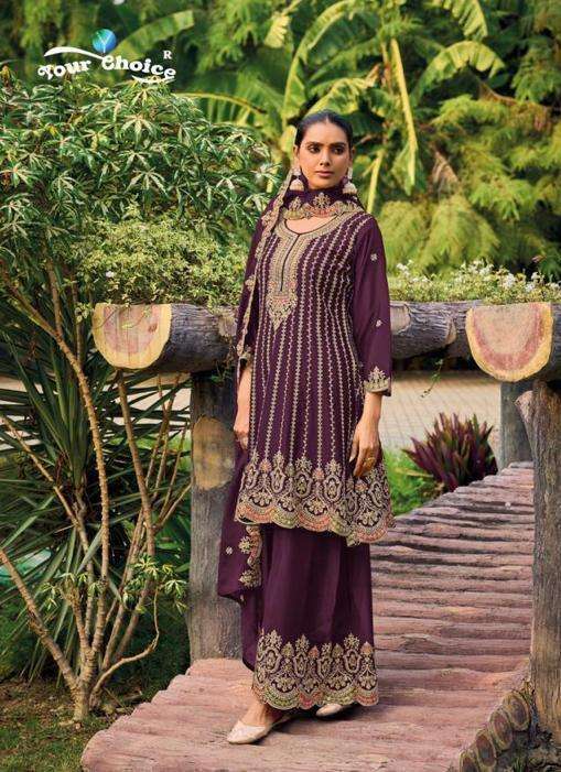 Your Choice Korra Chinnon Designer Salwar Suits Wholesale market in Surat