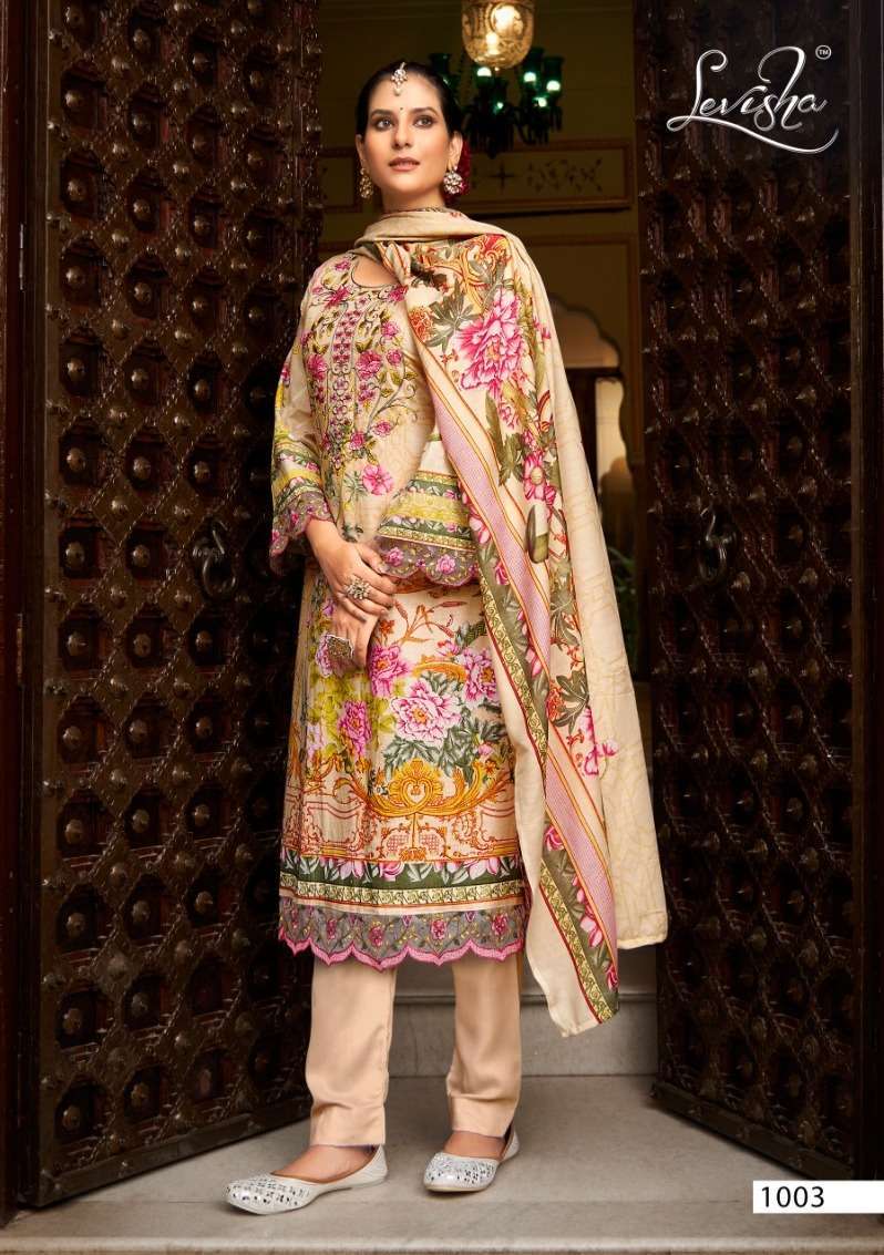 Levisha Eshaan Digital Style Cemric Cotton Dress Material Wholesale manufacturers in Surat