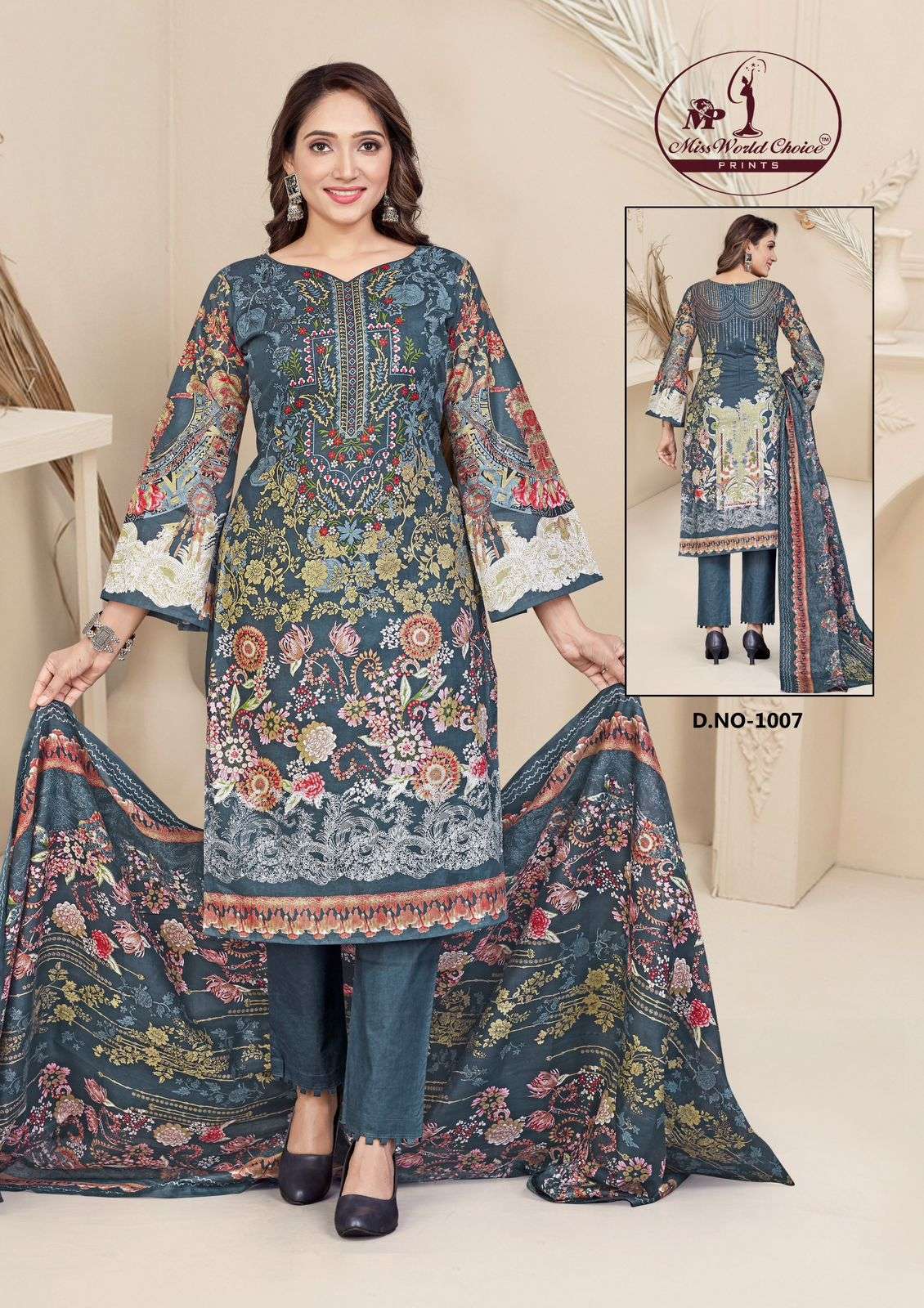 Embroidered Heavy Cotton With Hand Work Dress Material at Rs 450 in Surat
