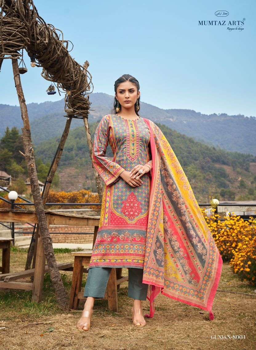 Mumtaz Gunjan Lawn Cambric Cotton Dress Material Wholesaler in Surat