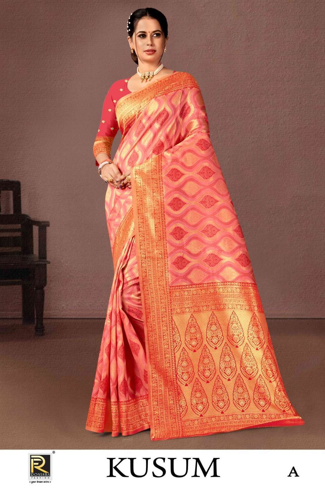 Ronisha Kusum vol-2 Banarasi Silk Saree Wholesale Saree India