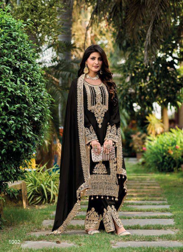 Your Choice Kayra Chinnon Designer Salwar Suits Wholesaler in Surat