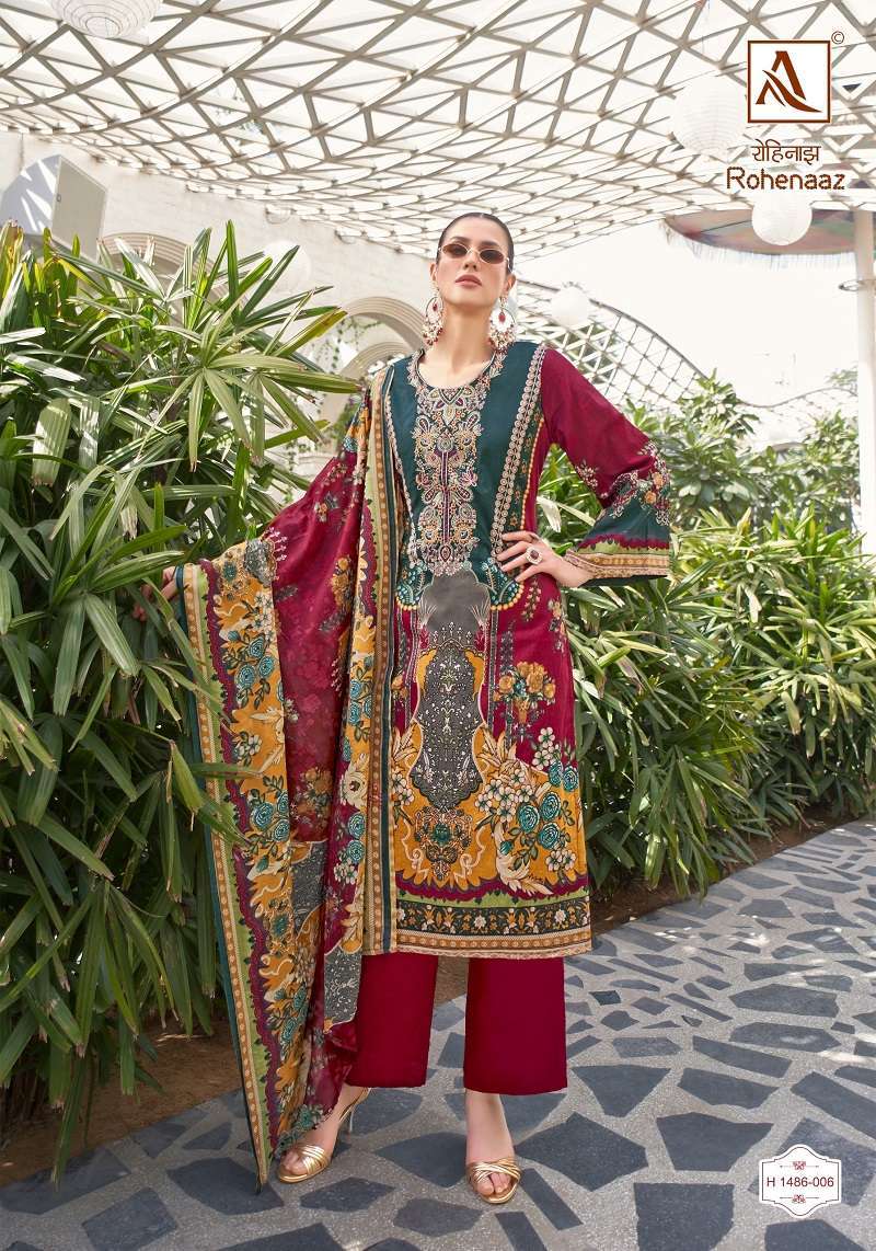 Alok Rohenaaz Cambric Cotton Designer Dress Material Wholesale Surat