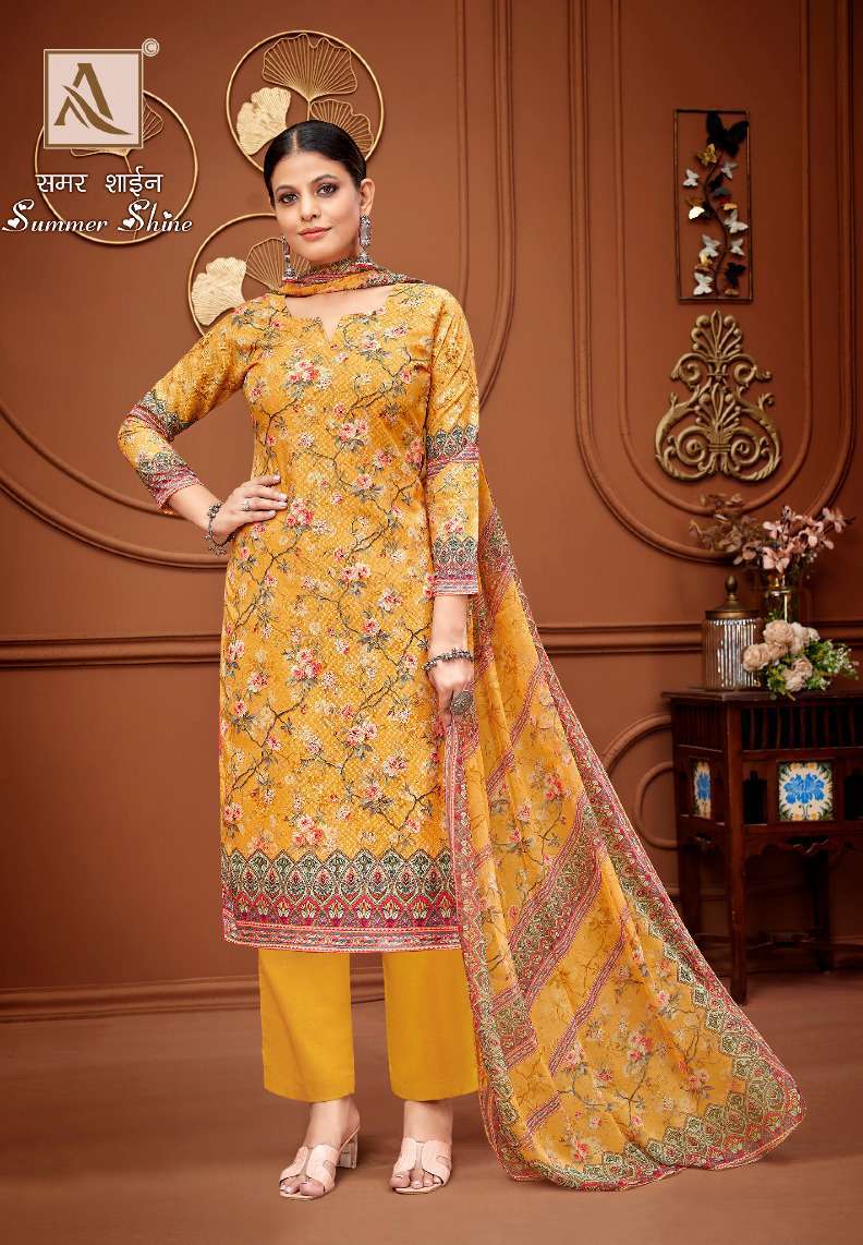 Alok Summer Shine Digital Printed Dress Material Wholesaler in Surat