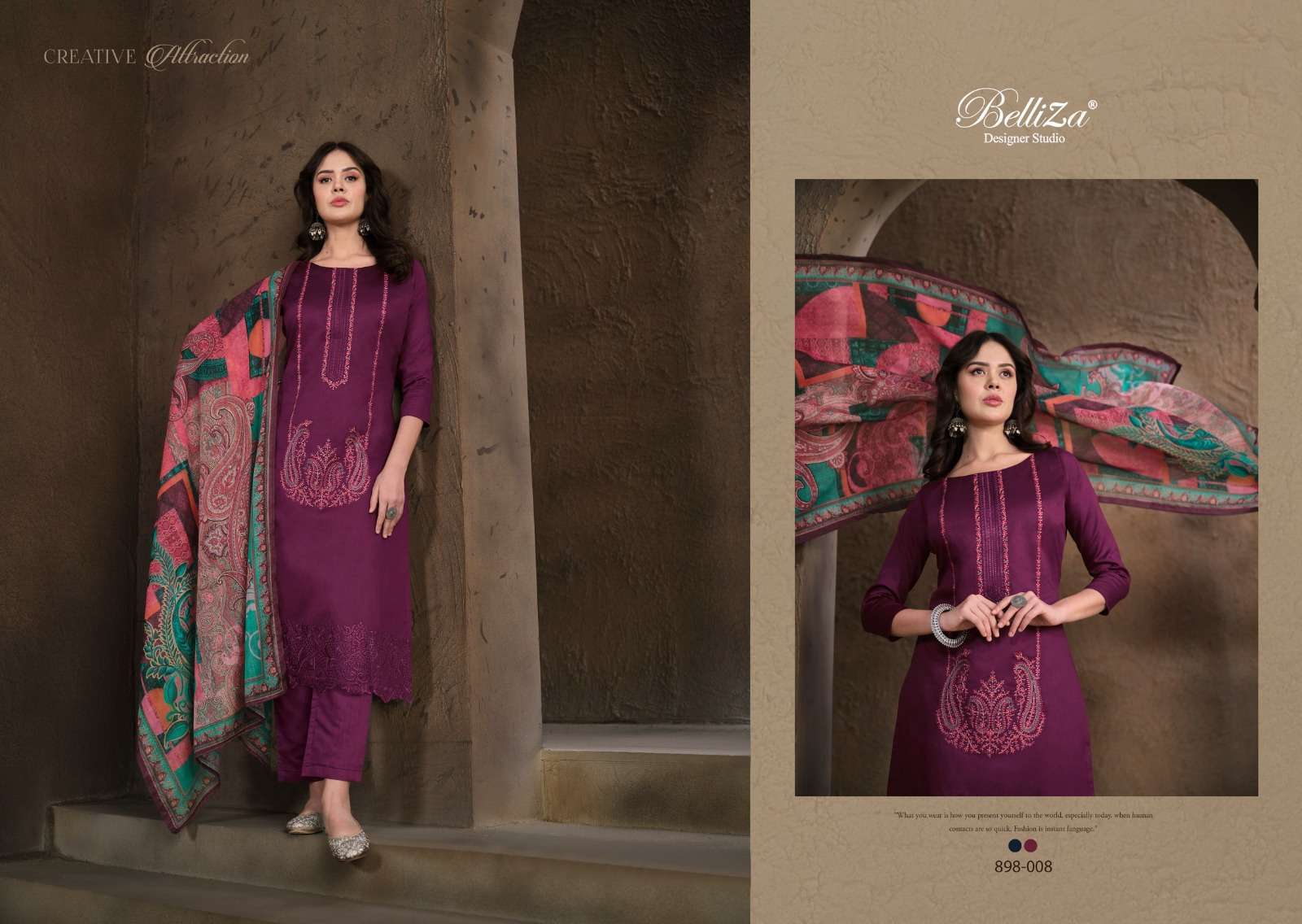 Belliza Jashn E Ishq Vol 4 Cotton Embroidred Dress Material Wholesale India