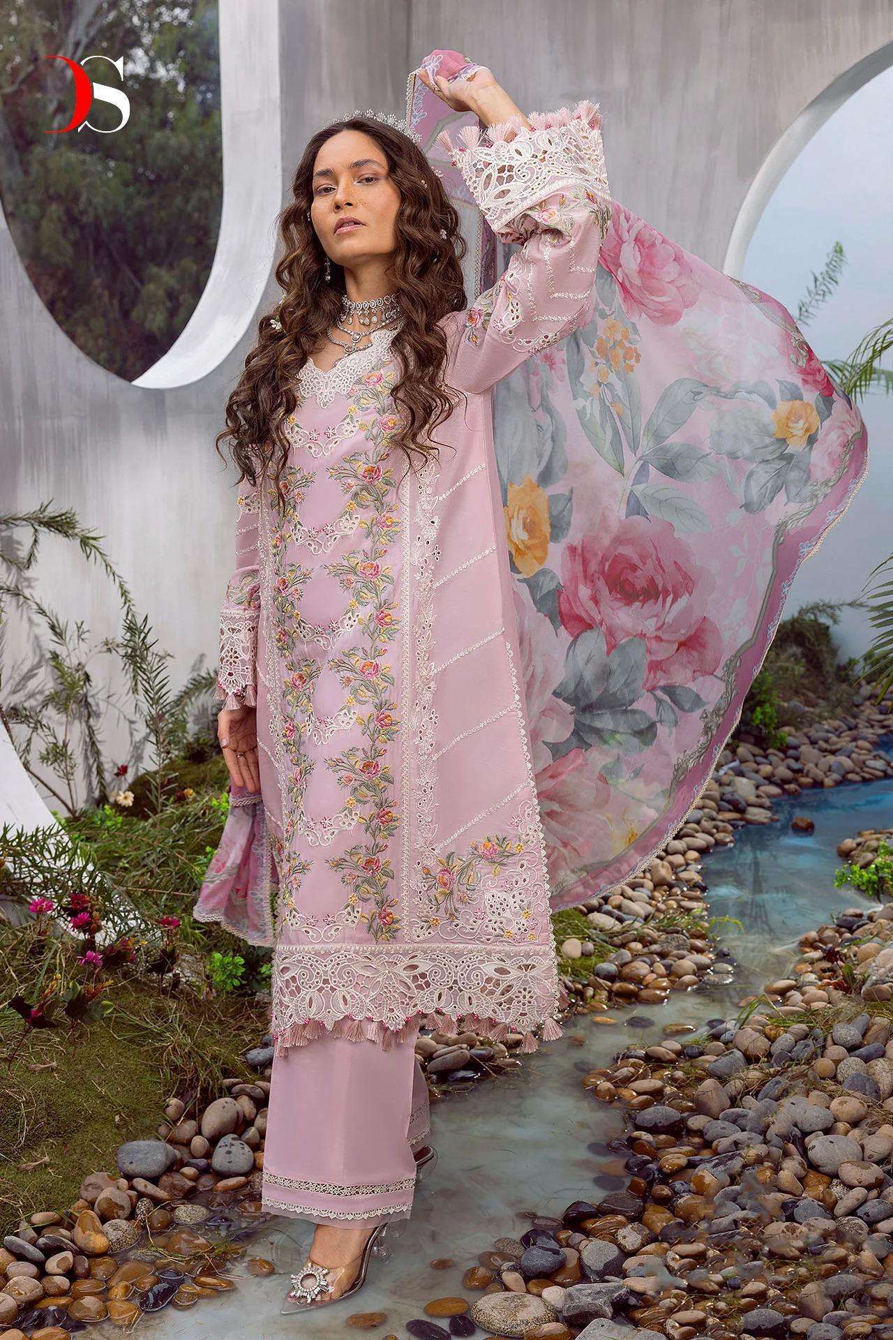 Deepsy Sana Safinaz Lawn 24 Embroidered Pakistani Suit Wholesale Surat