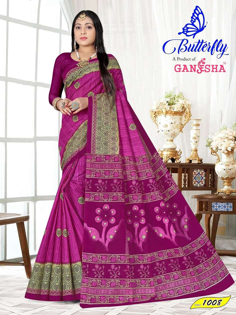 Ganesha Butterfly Vol-1- Cotton Sarees Wholesale Saree manufacturers in Surat