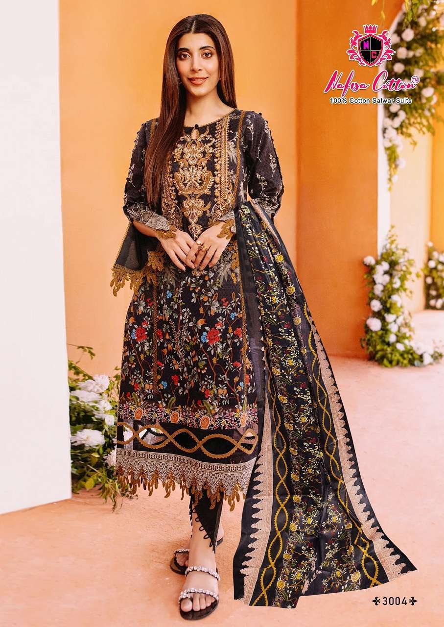 Nafisa Mehra Karachi Vol-3 Cotton Dress Material Wholesaler in Surat