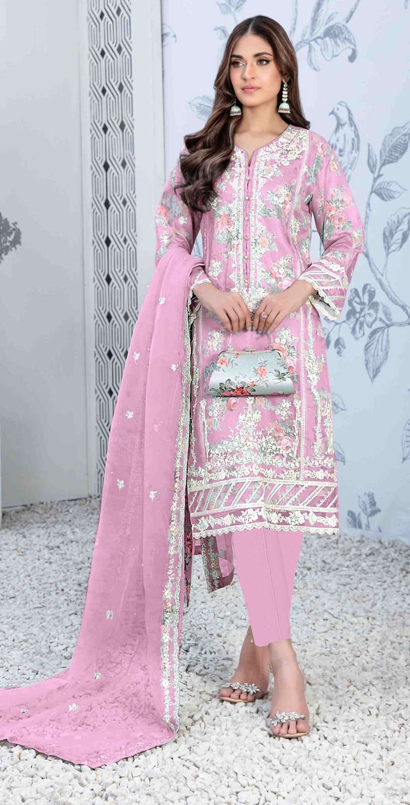 Ramsha R 1131 A To D Organza Salwar Suit Wholesale Salwar Suits market in India