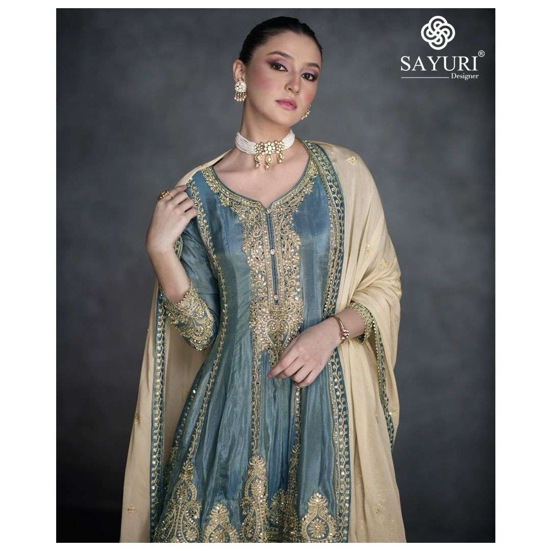 Sayuri Simran 5444 Organza Silk Designer Salwar Suits Wholesale India