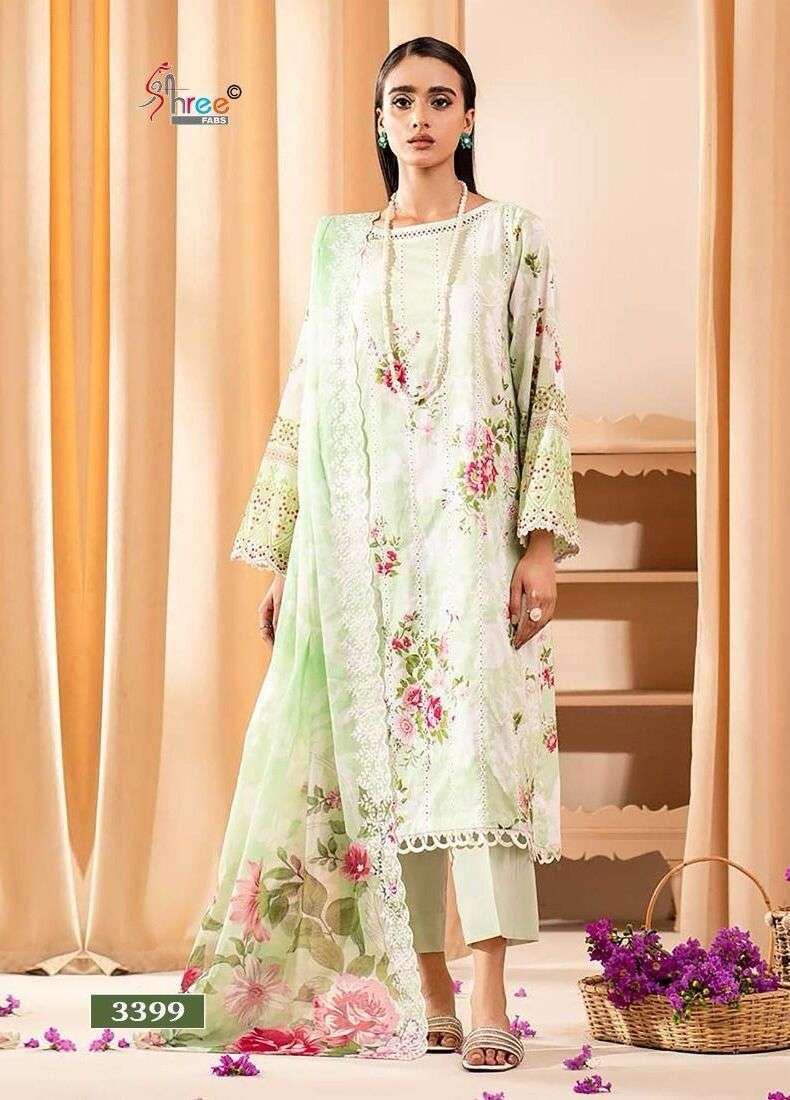 Shree Sana Safinaz Chikankari Vol 3 Cotton Dupatta Salwar Suit Wholesaler in Surat