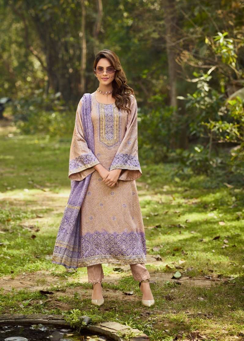 Fida Bandhani Cotton Digital Dress Material Wholesaler of Dress material in Surat