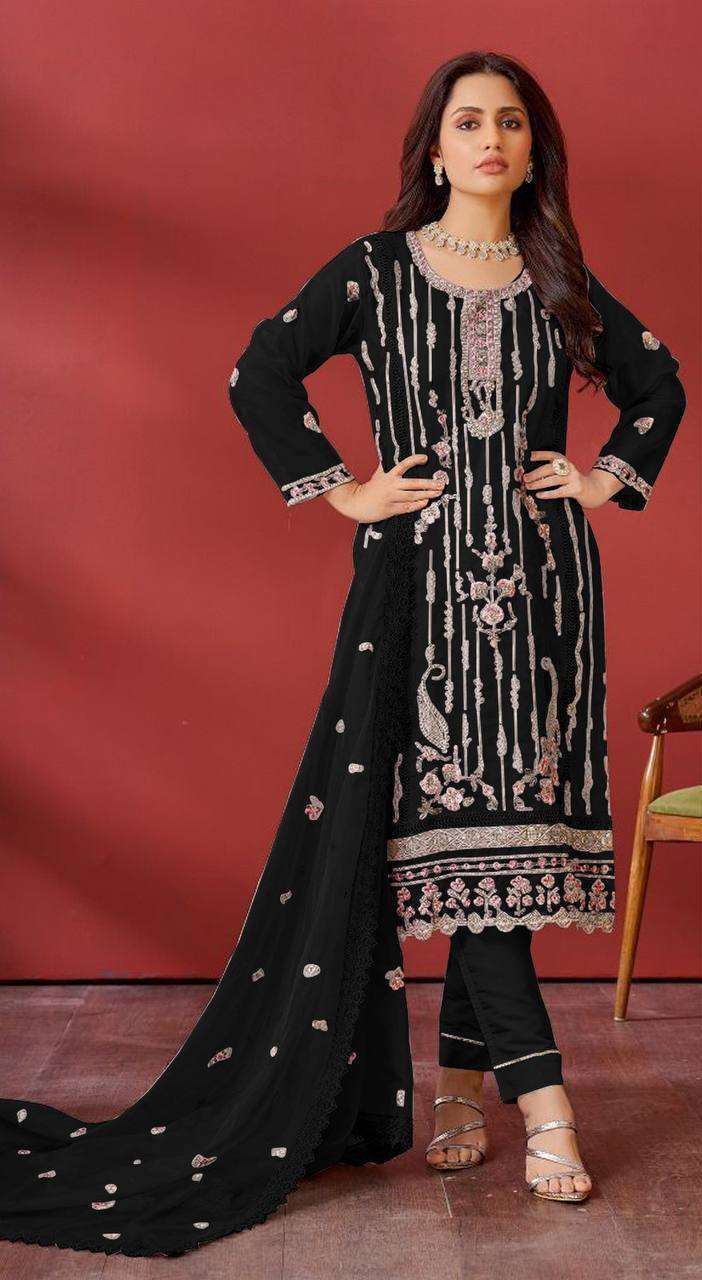 Mah E Rooh 5122 F to J Faux Georgette Embroidery Salwar Suit Wholesale market in India