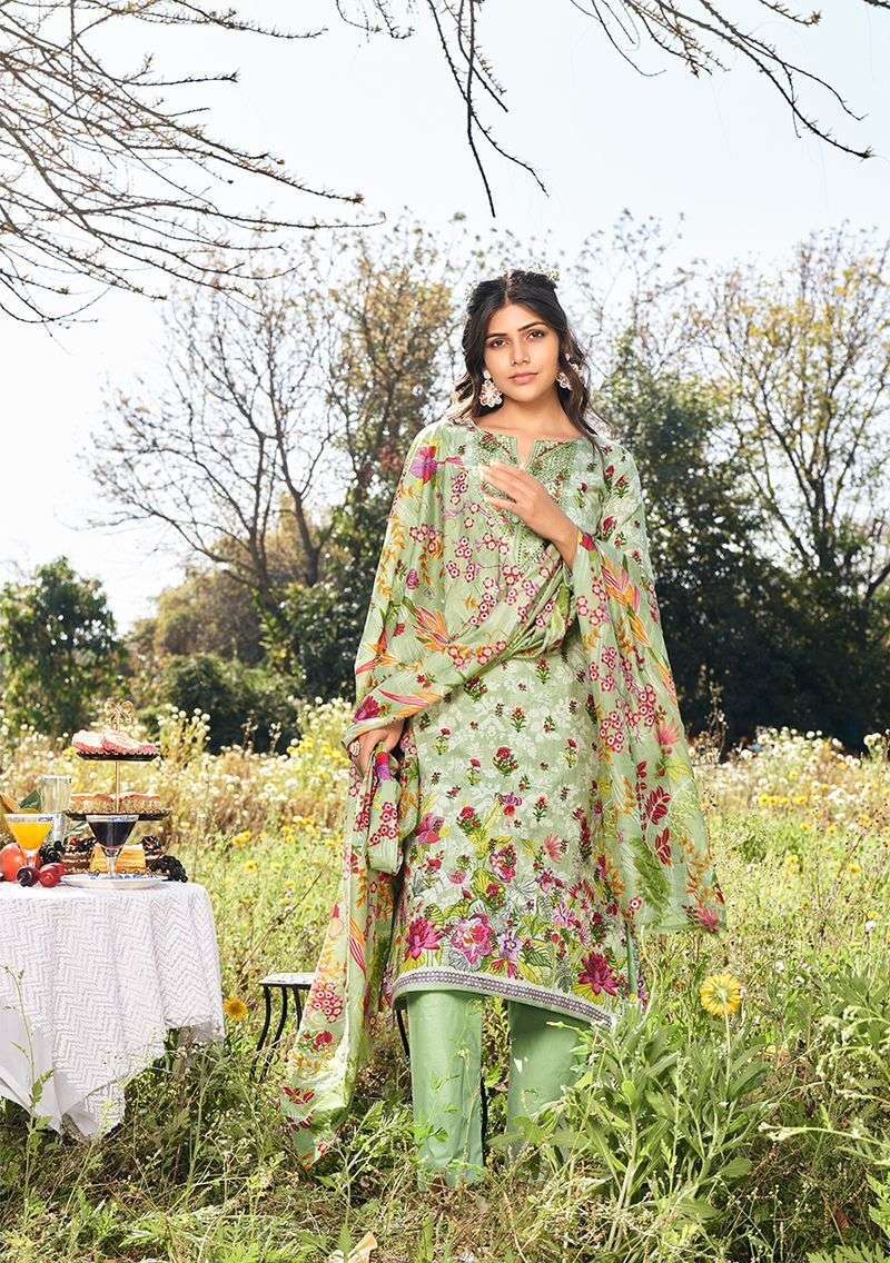 Riaz Arts Khwaab Karachi Lawn Camric Digital Printed Dress Material Wholesale India
