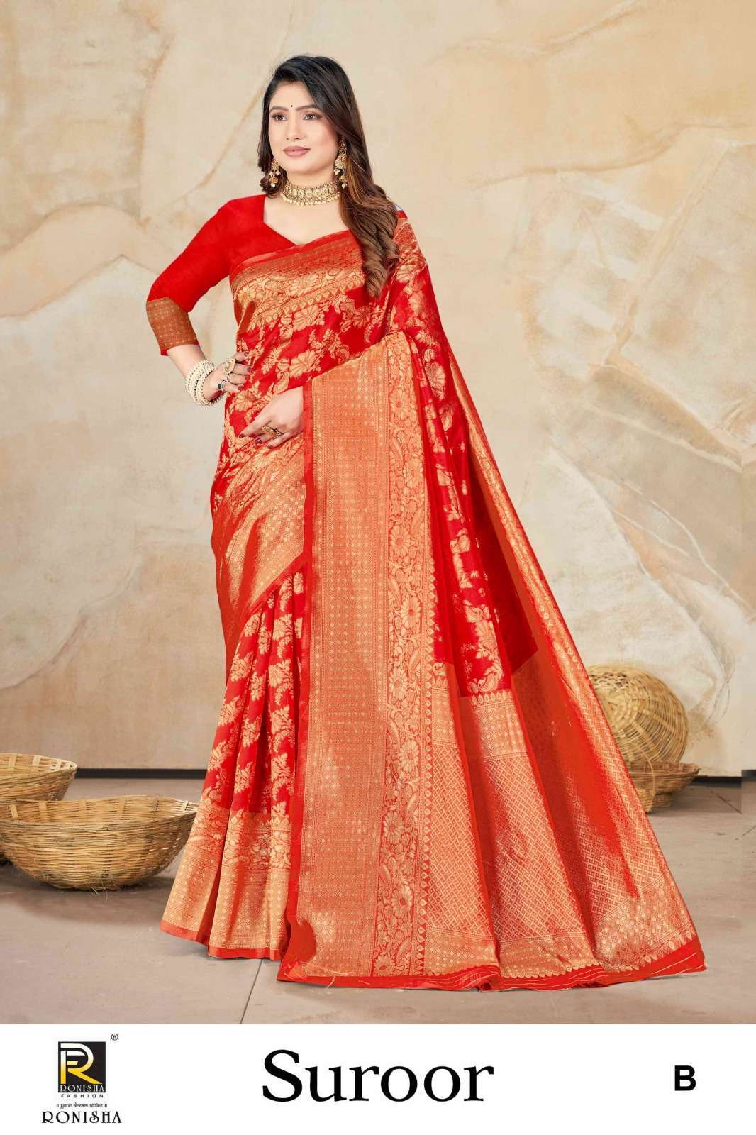 Ronisha fashion Banarasi Silk Saree Wholesaler of Saree in Surat