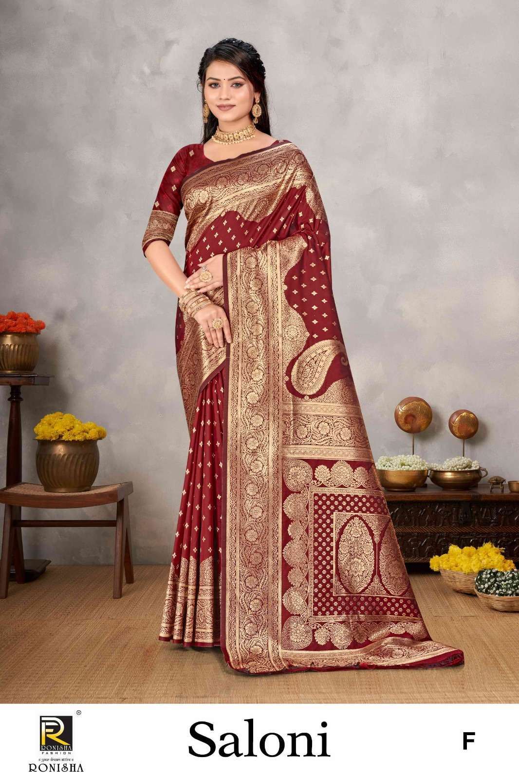 Ronisha Saloni Banarasi Silk Saree Wholesale Saree manufacturers india