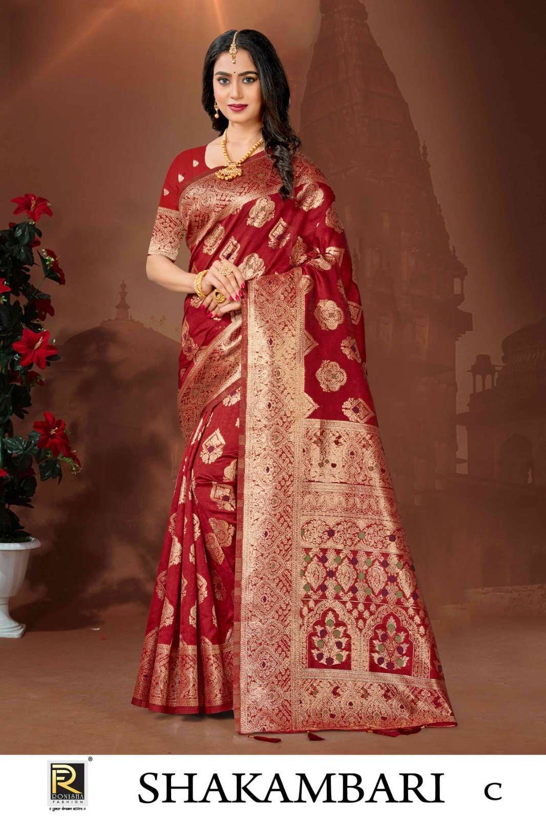 Ronisha Shakambari Banarasi Silk Saree Wholesale Saree manufacturers in Surat
