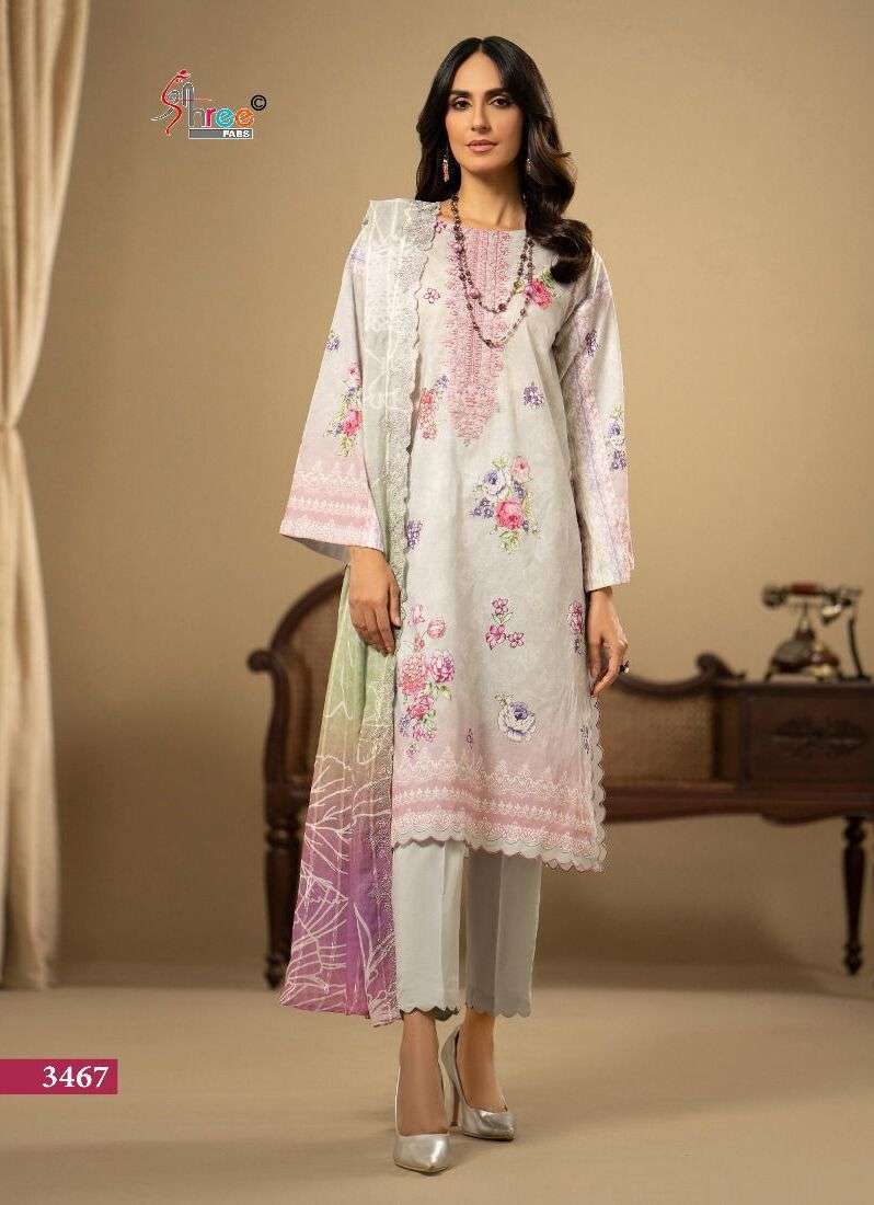 Shree Rang E Haya Luxury Lawn 24 Vol 2 Cotton Dupatta Salwar Suit Wholesale India