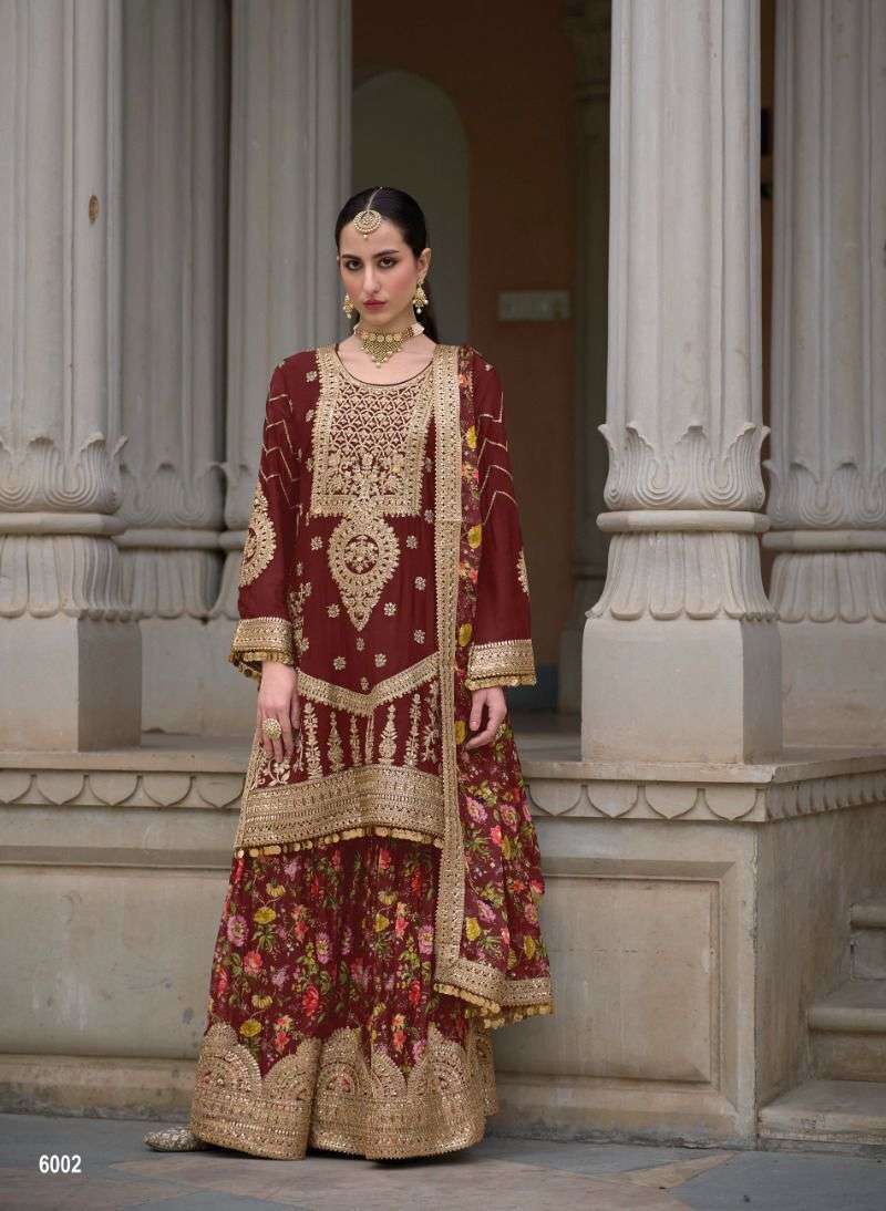 Your Choice Sadaf Gold Designer Chinon Salwar Suit Wholesale India