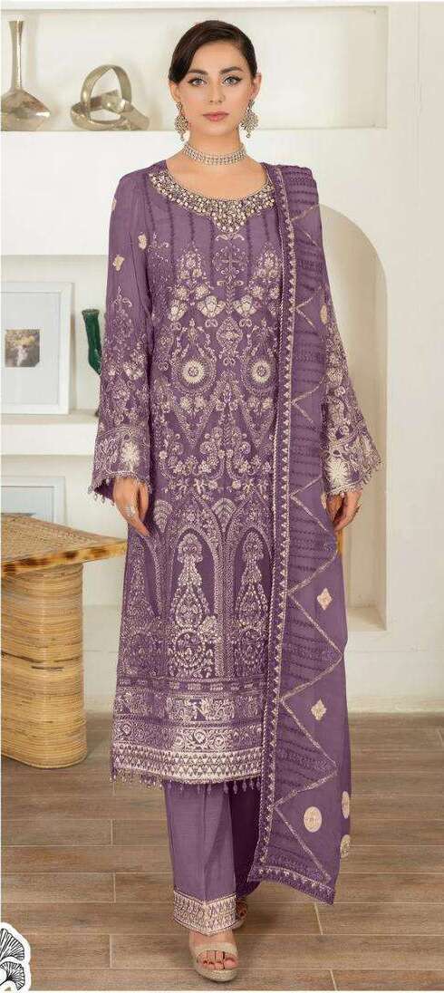 Zaha 10270 A And B Georgette Embroidery Salwar Kameez Wholesaler of india