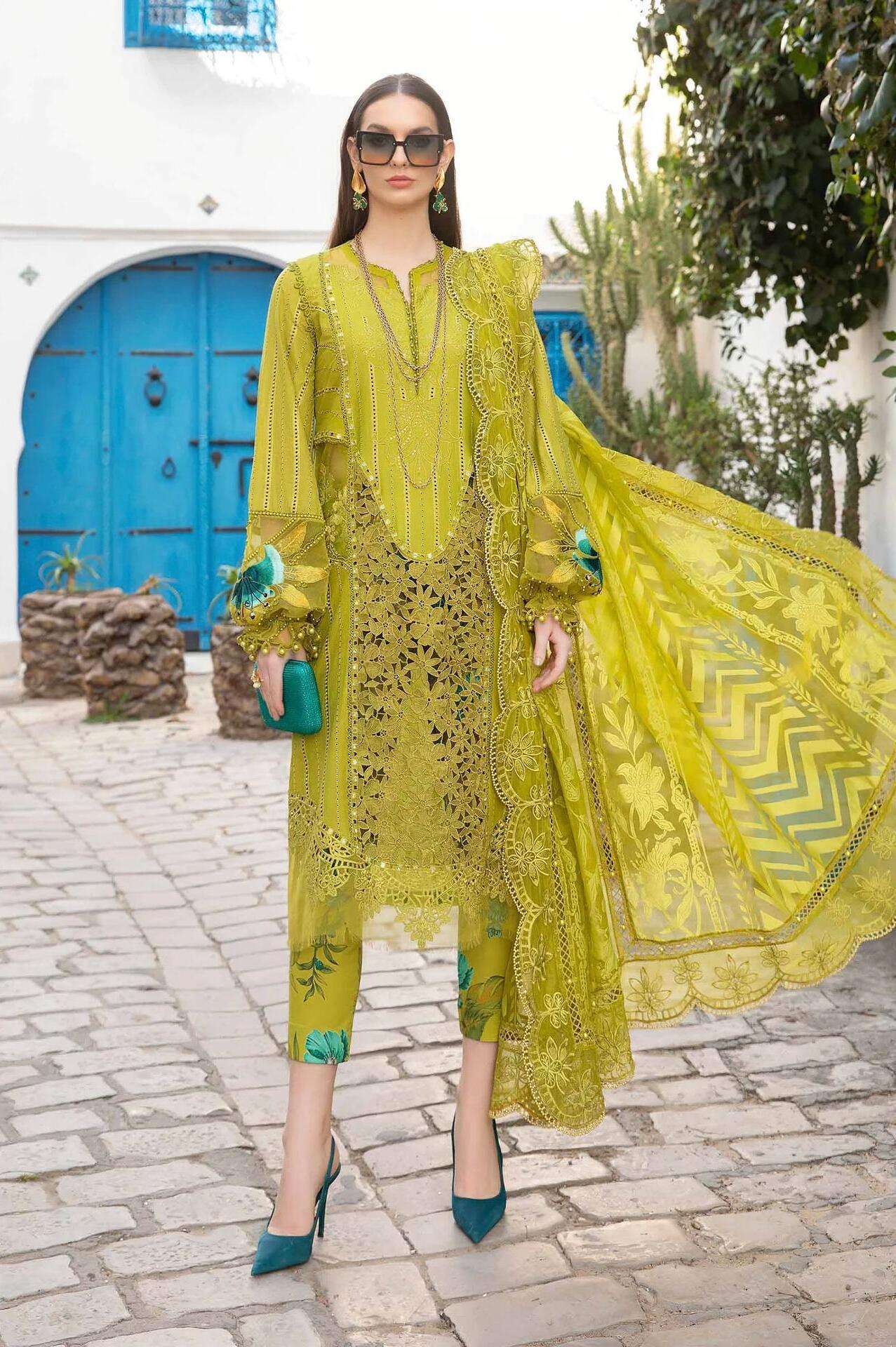 Deepsy Maria B Voyage Lawn 24 Chiffon Dupatta Pakistani Suit Wholesale market in Surat