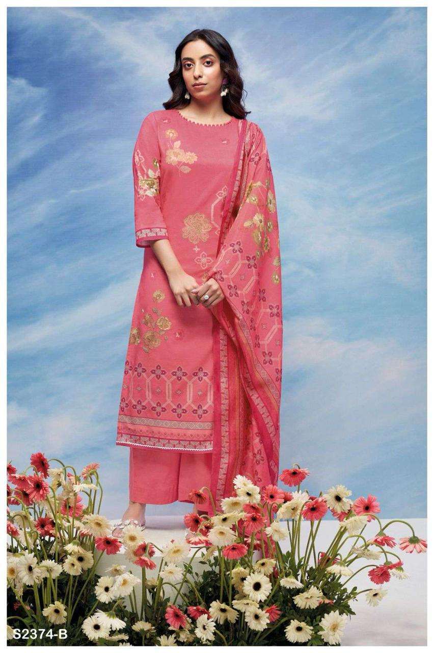 Ganga VERONIKA 2374 Dress Materials Wholesaler of dress material in India