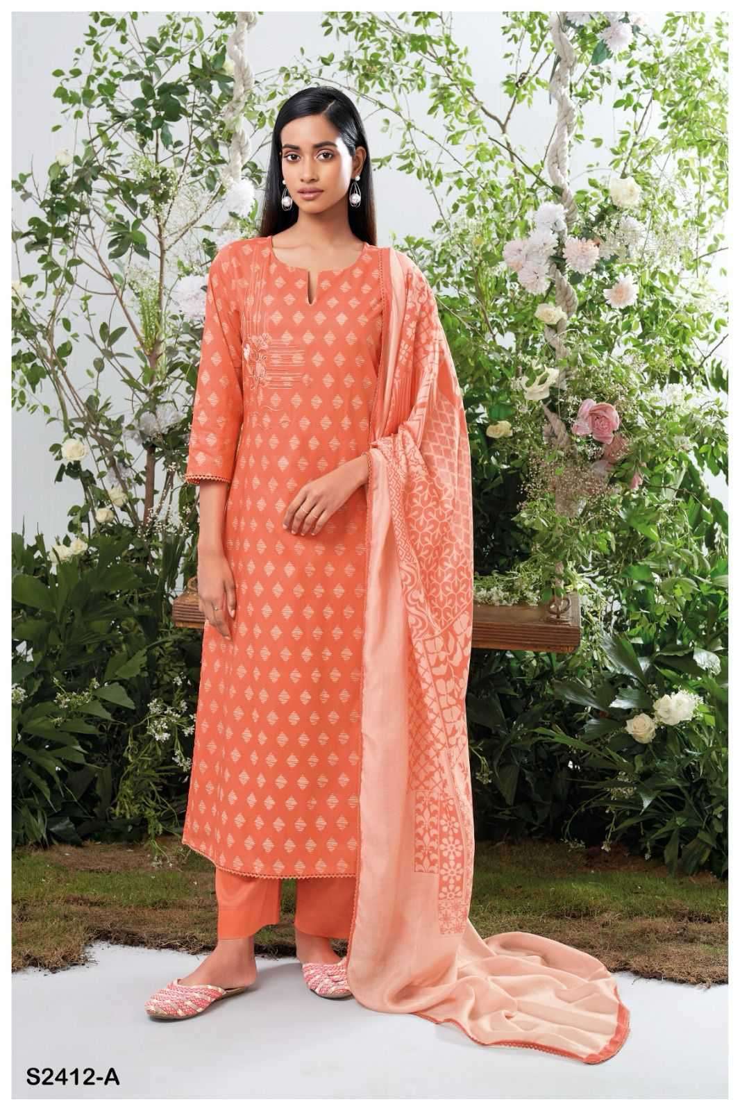 Ganga WILMER 2412 Dress Materials Wholesale market in india